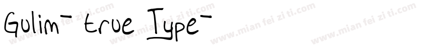 Gulim- true Type字体转换